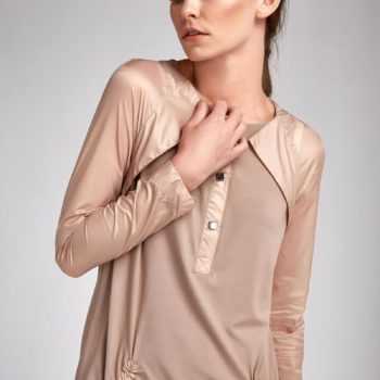 Neutral Washed Silk Blouse